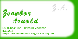 zsombor arnold business card